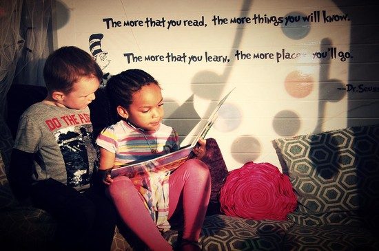 children reading